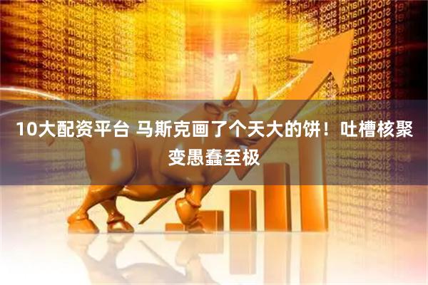 10大配资平台 马斯克画了个天大的饼！吐槽核聚变愚蠢至极