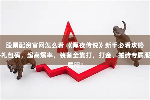 股票配资官网怎么看 《黑夜传说》新手必看攻略+礼包码，超高爆率，装备全靠打，打金、搬砖专属服！